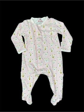 E=MC 2 jungle cat patterned footie pajamas
